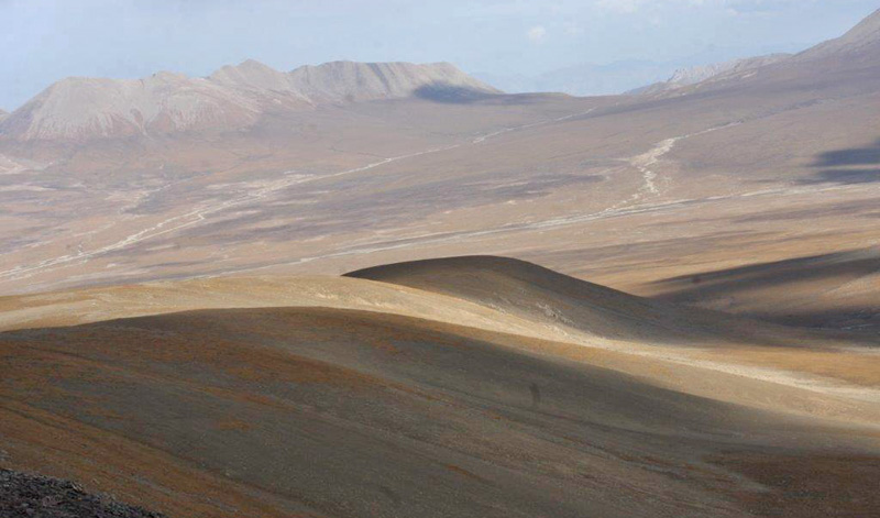 Qinghai landscape. Qinghai, Tibet october , 2018. Photographer; Erling Krabbe