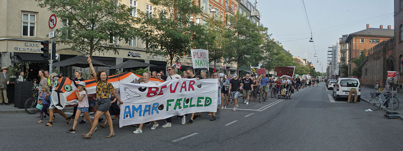 Bevar Amager Flled Demostration. Amager Flled - Kbenhavn d. 23 august 2018. Fotograf; Lars Andersen