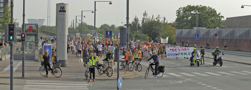 Bevar Amager Flled Demostration. Amager Flled - Kbenhavn d. 23 august 2018. Fotograf; Lars Andersen