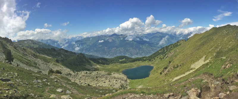 Lokalitet for Bjergblfugl, Agriades glandon.. Lago di Chamol 2300-2500 m., Pila, Aosta, Italien d. 28 juli 2021. Fotograf; Emil Bjerregrd