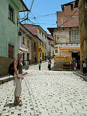 Annelie i Coroico, Yungas, Bolivia d. 3 januar 2005. Fotograf: Lars Andersen