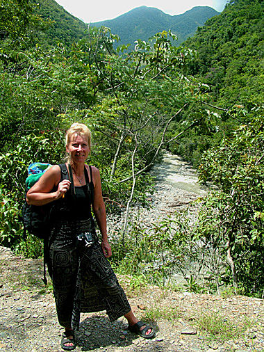 Annelie i Bolivia, Vagantes, Yungas,  d. 22 januar 2005. Fotograf: Lars Andersen