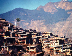 Dhunche, Langtang, Nepal i 2000 m. November 1995. Fotograf: Lars Andersen