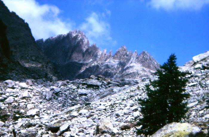 P vej op til Lac Negre 2300 m.h. Alps Maritime,Sydfrankrig. Juli 1988. Fotograf: Lars Andersen