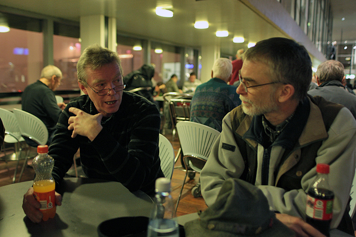 Jens Stolt og Frank Joe i Copenhagen Airport d. 22 januar 2011. Fotograf Lars Andersen
