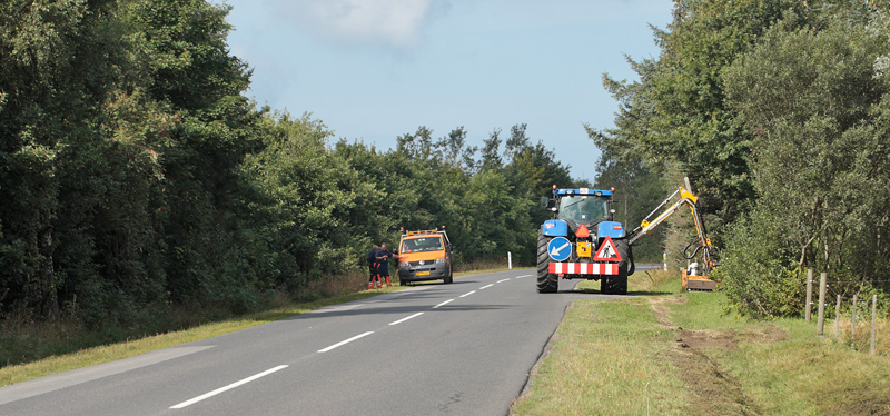 Rdhusvej lige st for krydset ved Halvrimmenvej, Udholm Mose, d. 29 august 2012. Fotograf;  Lars Andersen