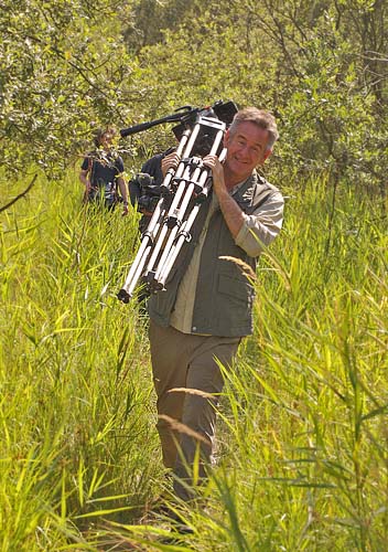 Nigel Marven on work in Pinseskoven, Denmark 8th August 2014. Photographer; Lars Andersen