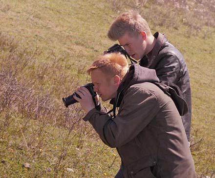 Emil Bjerregrd og Magnus Vest Hebsgaard p Rsns d. 2 maj 2015. Fotograf; Lars Andersen